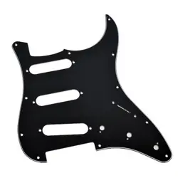 ELECTRIC GUITAR PICKGUARD SCRATCH PLATE FOR FENDER STRAT STRATOCASTER SSS BLACK