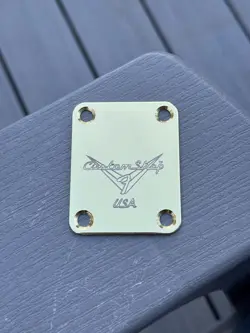 FENDER STRATOCASTER TELECASTER NECK PLATE CUSTOM SHOP GOLD GUITAR 1999