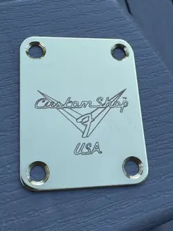 FENDER STRATOCASTER TELECASTER NECK PLATE CUSTOM SHOP GOLD GUITAR 2001