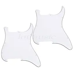 GUITAR PICKGUARD SCRATCH PLATE  2 BLANK FOR FENDER STRATOCASTER STRAT 3PLY WHITE