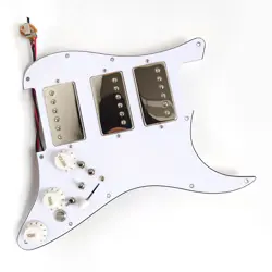 HHH PREWIRED LOADED PICKGUARD ALNICO 5 HUMBUCKER PICKUPS FOR FENDER STRAT GUITAR