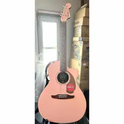 ELECTRIC ACOUSTIC GUITAR FENDER FSR NEWPORTER PLAYER SHELL PINK WITH SOFT CASE