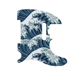 CUSTOM PICKGUARD FENDER AMERICAN ELITE TELECASTER KANAGAWA WAVE