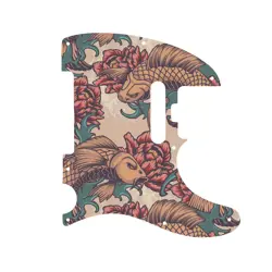 CUSTOM PICKGUARD FENDER AMERICAN ELITE TELECASTER KOI TATTOO