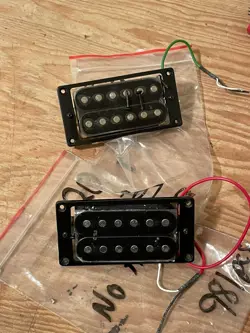 FENDER (PTP2064/2065) BRIDGE + NECK STOCK HH HUMBUCKERS SET SQUIER TELECASTER