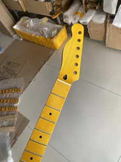 YELLOW GLOSS MAPLE ELECTRIC GUITAR NECK FENDER TL 22 FRETS LEFT HAND GUITAR NECK