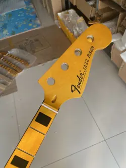 YELLOW MAPLE GLOSS ELECTRIC JAZZ BASS GUITAR NECK 20 FRET MAPLE FRETBOARD FENDER