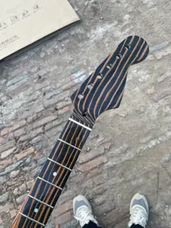 22FRETS ELECTRIC GUITAR NECK RIGHT HAND ZEBRAWOOD FENDER STRAT REPLACEMENT GLOSS