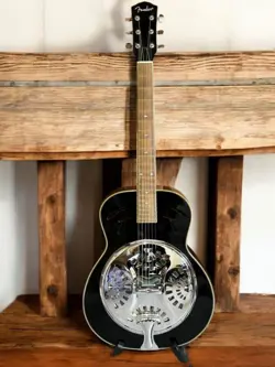 FENDER FR-50 RESONATOR GUITAR BLACK USED