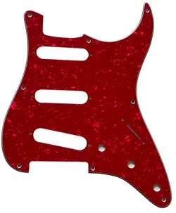 FOR FENDER '57  STRAT/STRATOCASTER 8-HOLE GUITAR PICKGUARD 4 PLY RED PEARL