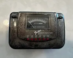 GENUINE OEM ORIGINAL FENDER AG-6 METALLIC BLACK AUTOMATIC GUITAR TUNER - TESTED