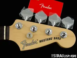 FENDER AMERICAN PERFORMER MUSTANG BASS NECK + TUNERS GUITAR PARTS, ROSEWOOD