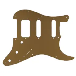 PICKGUARD FOR FENDER 2019 AMERICAN ULTRA STRATOCASTER HSS GOLD/CLEAR/GOLD