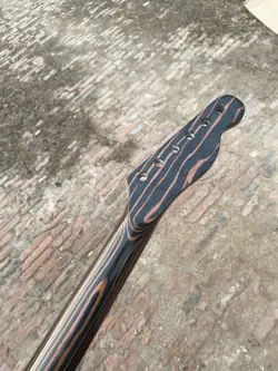 REVERSE HEADSTOCK 22FRET ELECTRIC GUITAR NECK ZEBRAWOOD FENDER TELE REPLACEMENT