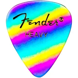 FENDER 351 SHAPE PREMIUM PICKS THIN RAINBOW CELLULOID - 12-PACK HEAVY 12 PACK