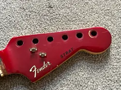 1980 FENDER THE STRAT STRATOCASTER GUITAR NECK RED HEADSTOCK