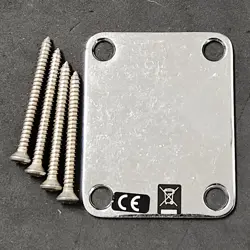 2020 FENDER VINTERA ROAD WORN BLANK CHROME NECK PLATE 50S 60S STRAT TELE GUITAR