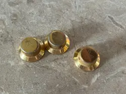 1980 FENDER THE STRAT STRATOCASTER GUITAR KNOBS SET GOLD
