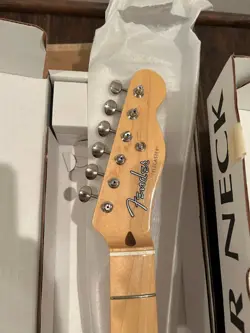 GENUINE FENDER TELECASTER NECK MAPLE W TUNERS