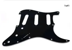 GENUINE FENDER STRAT BLACK PICKGUARD 11-HOLE STRATOCASTER ~ NEW 3-PLY AMERICAN