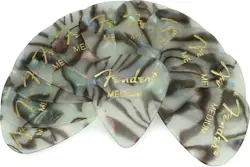 FENDER CELLULOID GUITAR PICKS 351 SHAPE ABALONE MEDIUM 12-PACK