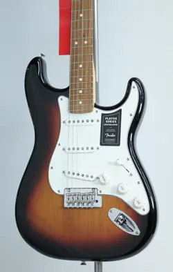 FENDER PLAYER STRATOCASTER ELECTRIC GUITAR 3-COLOR SUNBURST, PAU FERRO FRETBOAR