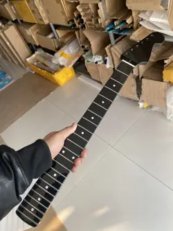 FENDER STRAT REPLACEMENT 22 FRETS BLACK DIY MAPLE STELECTRIC GUITAR NECK GLOSS