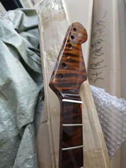 5A 21 FRETS TIGER FLAME ROASTED MAPLE START ELECTRIC GUITAR NECK FOR ST FENDER