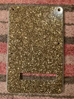 GENUINE FENDER GOLD SPARKLE STRATOCASTER BACK PLATE TREMOLO COVER