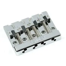 FENDER HIMASS 4-STRING BASS BRIDGE ASSEMBLY WITH ZINC SADDLES, CHROME