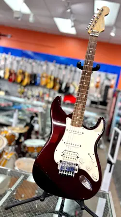 2000 FENDER STANDARD STRATOCASTER HSS MIDNIGHT WINE-ROSEWOOD-MEXICO GUITAR MIM