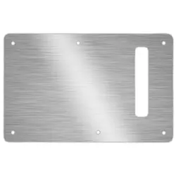 TREMOLO BACKPLATE FOR MODERN FENDER STRATOCASTER FAUX BRUSHED SILVER