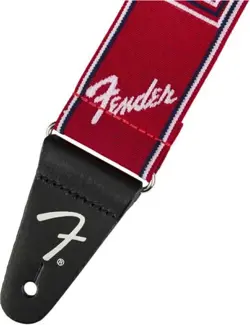 FENDER WEIGHLESS MONOGRAM STRAP RED/WHITE/BLUE GUITAR