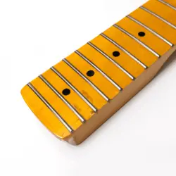 FOR FENDER STRATOCASTER GUITAR NECK BRIGHT YELLOW CANADA IMPORTED MAPLE HANDLE