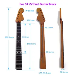 FOR FENDER STRATOCASTER GUITAR NECK 22 FRET MAPLE ROASTED ROSEWOOD FINGERBOARD