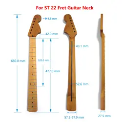 FOR FENDER STRATOCASTER ELECTRIC GUITAR NECK 22 FRET ROASTED MAPLE FINGERBOARD
