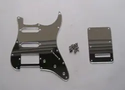 SILVER MIRROR ST HSS GUITAR PICKGUARD TREMOLO TREM COVER FOR FENDER STRAT