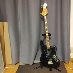 FENDER SQUIER JAGUAR BASS PJ ELECTRIC BASS GUITAR BLACK USED