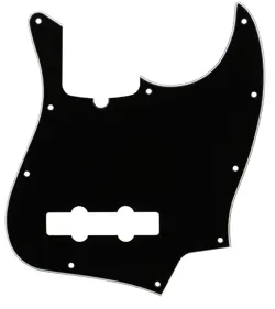 FENDER 10-HOLE CONTEMPORARY JAZZ BASS PICKGUARD - BLACK (2-PACK) BUNDLE