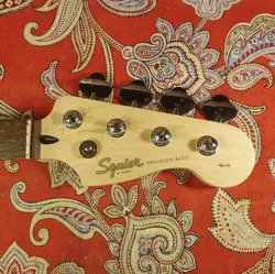 2021 FENDER SQUIER PRECISION BASS NECK - W/ TUNERS & PLATE