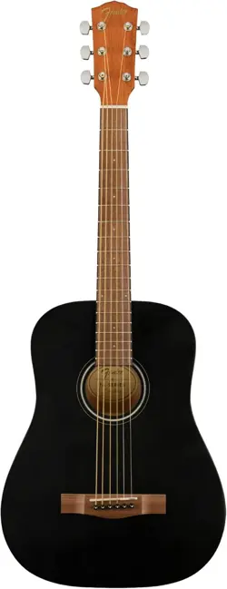 FENDER FA-15 3/4 SCALE STEEL STRING ACOUSTIC GUITAR, WITH 2-YEAR WARRANTY, BLACK