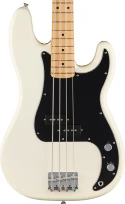 FENDER STANDARD PRECISION BASS - OLYMPIC WHITE, MAPLE FINGERBOARD