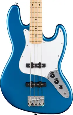 FENDER STANDARD JAZZ BASS - AQUA MARINE METALLIC, MAPLE FINGERBOARD