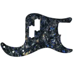 PICKGUARD FOR FENDER MADE IN MEXICO STANDARD PRECISION BASS BLACK ABALONE