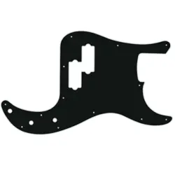 PICKGUARD FOR FENDER MADE IN MEXICO STANDARD PRECISION BASS BLACK ACRYLIC