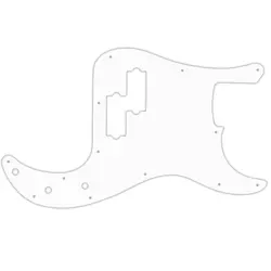 PICKGUARD FOR FENDER MADE IN MEXICO STANDARD PRECISION BASS WHITE/RED/WHITE