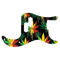 PICKGUARD FOR FENDER MADE IN MEXICO STANDARD PRECISION BASS RASTA DRIP