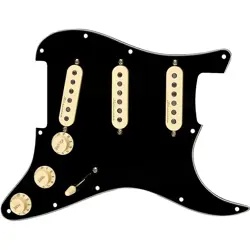 FENDER STRATOCASTER SSS V NOISELESS PRE-WIRED PICKGUARD BLACK/WHITE/BLACK