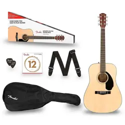 FENDER CD-60S DREADNOUGHT V2 ACOUSTIC GUITAR PACK NATURAL