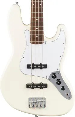 FENDER STANDARD JAZZ BASS - OLYMPIC WHITE, LAUREL FINGERBOARD